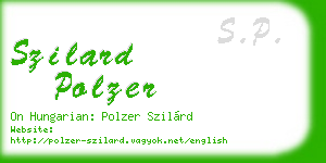 szilard polzer business card